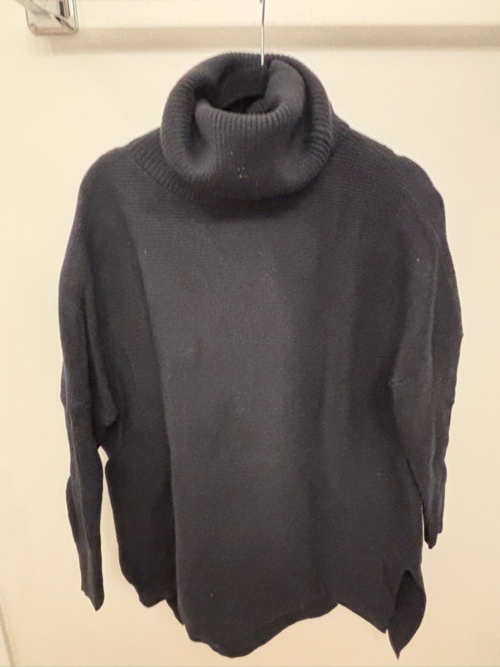 Women's Black Turtleneck Sweater - Cozy High Neck Knit